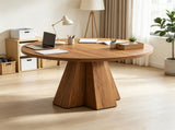 Small Round Conference Table, Durable Meeting Table with Reinforced Tabletop 10870927