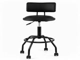 Adjustable Height Swivel Bar Stool with Wheels, 360&deg Rolling PU Leather Counter Bar Chair with 72362508