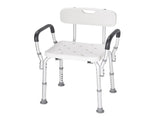 Adjustable Shower Chair with Back, 350 LBS Non-Slip Bath Bench for Bathtub & Bathroom 58933553