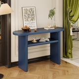 ZNTS TREXM Elegant Minimalist Console Table with Rounded Edges and Sturdy Shelf Design for Entryway, N715P195554M