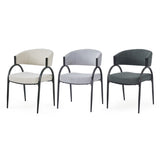 Upholstered Dining Chairs With Metal Legs ,Gray N768P184752L