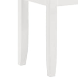 Glossy White Vanity Stool with Padded Seat B062P153876