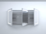 48 in. W x 30 in. H Rectangular Silver Aluminum Recessed/Surface Mount Medicine Cabinet with Mirror W2122P329704