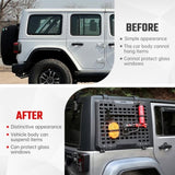 Rear Window Storage Panel,Window Cargo Shelf Compatible with Jeep Wrangler 2007-2018 JK 4 Doors W2801P335511