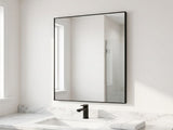 26"x38" Rectangular Bathroom Mirror Wall Mounted Mirror with Metal Frame, Black 81260129