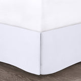 5 Piece Microfiber Ruffled Comforter Set White Queen B03596865