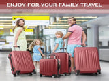 Curved Vertical Stripe 4-in-1 Trolley Case - Retro Red 82742901