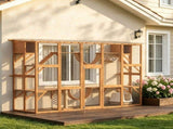 Orange Catio Window Box Outdoor Playground Enclosure for Multiple Cats, Complete with Shelves and 85136618