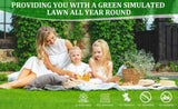 4FTX10FT Outdoor Artificial Grass Runner Rug, Thick Realistic Fake Grass Roll Decor Patio Balcony 25335373