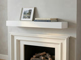 60'' Paulownia Fireplace Mantel Solid Wood Wall-Mounted & Floating Shelf for Home Decor W2640P454232