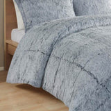 Full/Queen Shaggy Long Fur Comforter Mini Set B035129364