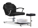 Pedicure Station Chair W/Footrest and Foot Basin, 360 Swivel Reclining Pedicure Chair w/Hydraulic 22388974