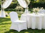 30-Pack Ivory White Stretch Spandex Folding Chair Covers, Universal Fitted Slipcovers, Removable & 33043843