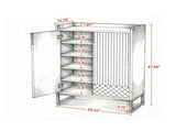 Modern Shoe Cabinet with Doors, 5-Tier Shoe Rack Organizer with Adjustable Shelves, Fits 15-20 Pairs 53587045