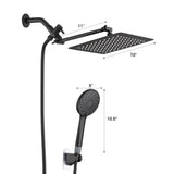 Shower Head, 10 Inch High Pressure Rainfall Shower Head/Handheld Shower Combo with 11 Inch Extension W121960165