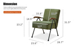 Pattern Colorful Fabric Armchair, Modern Accent Chair High Back, Living Room Chairs with Metal Legs W2105P210239