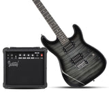 ZNTS GST Stylish H-H Pickup Tiger Stripe Electric Guitar Kit with 20W AMP 32795823