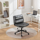 ZNTS Bizerte Adjustable Swivel Criss-Cross Chair, Wide Seat/ Office Chair /Vanity Chair, Gray T2574P181618