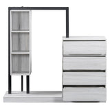 ZNTS Wardrobe with 4 Drawers and 3 Shelves,White N820P196888K