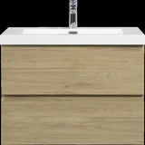 30" Floating Bathroom Vanity with Sink, Modern Wall-Mounted Bathroom Storage Vanity Cabinet with W1573P152696