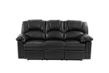 New Contemporary Motion Sofa 1pc Couch Living Room Furniture Black Bonded Leather B011P205231