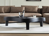 47.24''Fiberglass Clound Coffee Table for Living Room,Matte Black Relief Table front of the Sofa, W2582P214811