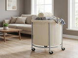 Rolling Laundry Hamper with Removable Bag, Large Capacity Laundry Basket on Wheels, XL, Cream & 29023507