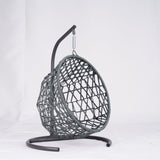 Cat Swing Bed with Stand & Cushion, Cat Egg Chair with Rattan Wicker Appearance, Indoor Hanging W2500P283882