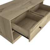 ZNTS Tulip Storage Bench, Two Drawers, Two Shelves B128P148981