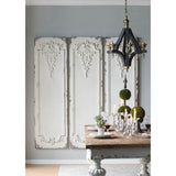 Set of 3 Large White Wall Art Panel, Rectangle Wall Sculpture, Wall Dcor for Living Dining W2078130260