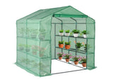 143x143x195cm Black Iron Pipe Steeple With 8 Pieces Grid Flower Stand With Zipper Rolling Door PE 02250966