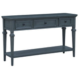 Classic Retro Style Console Table with Three Top Drawers and Open Style Bottom Shelf, Easy Assembly 41543820