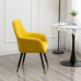 ZNTS Tuchico Contemporary Velvet Upholstered Accent Chair, Yellow T2574P164265