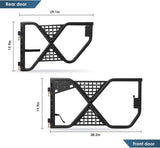 Tube Doors Tubular Half Doors with Side View Mirror Compatible with 2018-2024 Jeep Wrangler JL JLU & W2801P233183