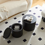 Nested table set 2 pieces, MDF coffee table set Living room/lounge area, black W2085123990