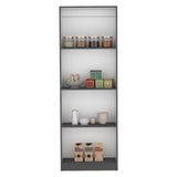 ZNTS Home Bookcase with 4-Shelf Modern Display Unit for Books and Decor -Matt Gray / White -Office B070137834