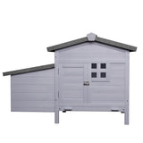 Outdoor Free-Range Wooden Chicken Coop with Asphalt Roof, Leak-Proof Pull-Out Tray, Secure Predator W773P332358