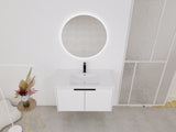 36" Wall Mounted Bathroom Vanity with Resin Sink & 2 Soft-Close Doors W999P251811