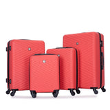 luggage 4-piece ABS lightweight suitcase with rotating wheels, 24 inch and 28 inch with TSA lock, W284P149248