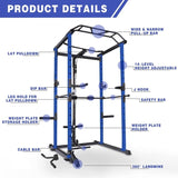 ZNTS Home Gym sets Multi-functional Power Cage,Home Adjustable Pullup Squat Rack 1000Lbs Capacity 68167920