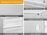 Shoe Storage Boxes 12 Pack Clear Plastic Stackable - White 16104791