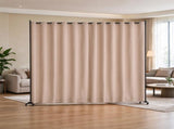 Room Divider with Wheels, Portable Freestanding Curtain Panel Privacy Screen, Rolling Divider Stand 16827571