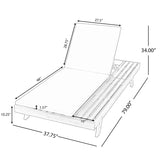 2/3 FOLDABLE ACACIA WOOD LOUNGE CHAIR WITH ADJUSTABLE BACKREST & FLAT STORAGE SURFACE, TEAK FINISH N770P253442T