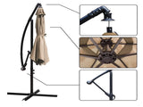 10ft Outdoor Hanging Offset Cantilever Umbrella with Crank - Tan 56266234