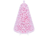 5 FT Pre-Lit Flocked Pink Christmas Tree with 8 Lighting Modes Warm White LED Lights, Hinged 09522738