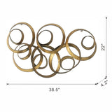 38.5x22x4.2" Seretha Gold Leaf Wall Dcor W2078P205307