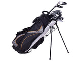 Water-Resistant Golf Stand Bag - 420D Nylon, 3-Way Dividers7 Zipper Pockets, Black 89060465