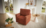 360&deg Swivel Chair Accent Barrel Armchair Swivel Sofa Chair with Side Pockets for Living Room, N719P283037J