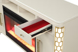 TV Stand With Electric Fireplace in Beige B00969712