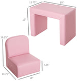 Pink 2-in-1 Convertible Table and Chair Set for Kids, Boys & Girls 39949399